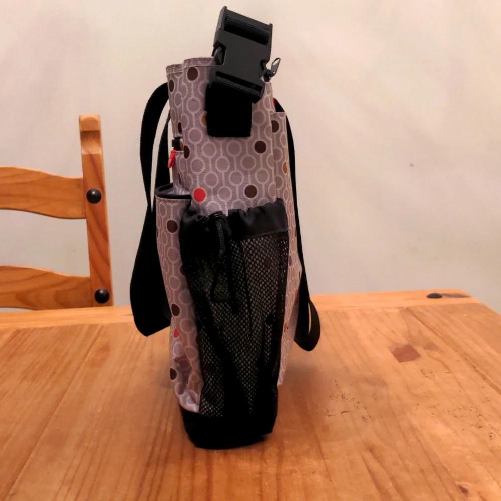 Skip Hop Black and Gray Geo Print Diaper Bag